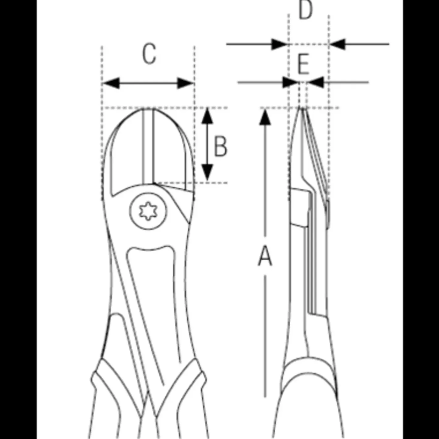 Bahco ergo sidebidetang 180 mm* Tænger