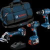 Bosch akkusæt 18V 2x 5.0Ah GSB 18V-45/GDX18V-200/GWS18V-7* Elværktøjssæt