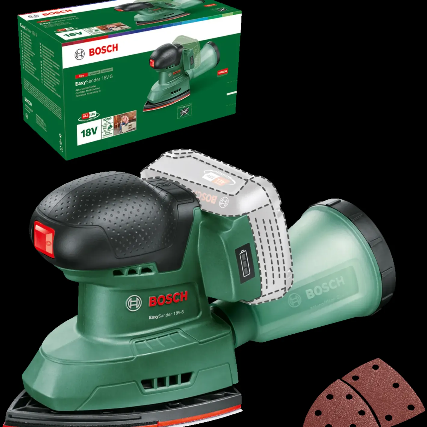 Bosch gør det selv Bosch Easy Sander 18V-8 multisliber solo* Deltaslibere