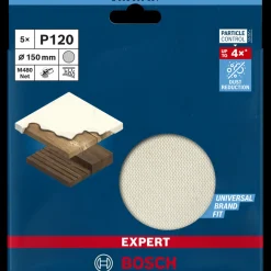 Bosch gør det selv Bosch EXPERT M480 slibenet til excenterslibere 150 mm, G 120 5 stk.* Sliberondeller Og Slibeark
