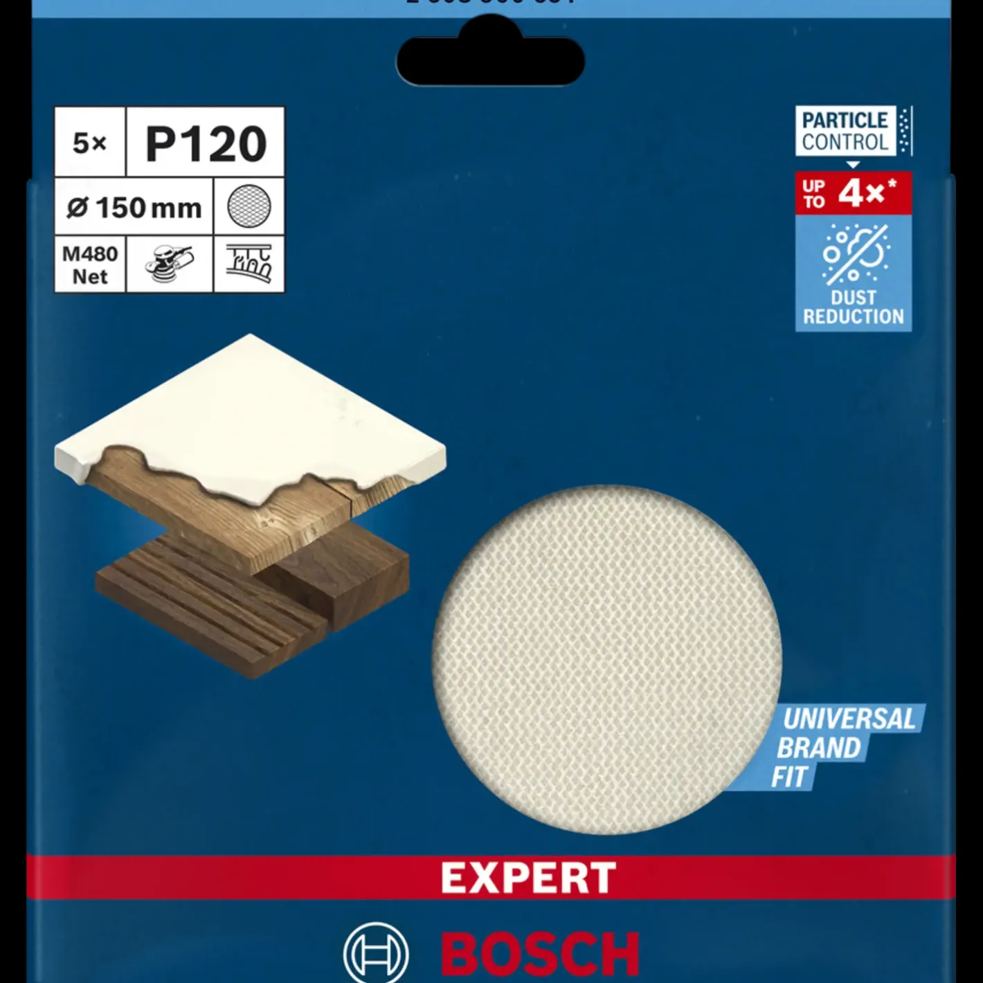 Bosch gør det selv Bosch EXPERT M480 slibenet til excenterslibere 150 mm, G 120 5 stk.* Sliberondeller Og Slibeark