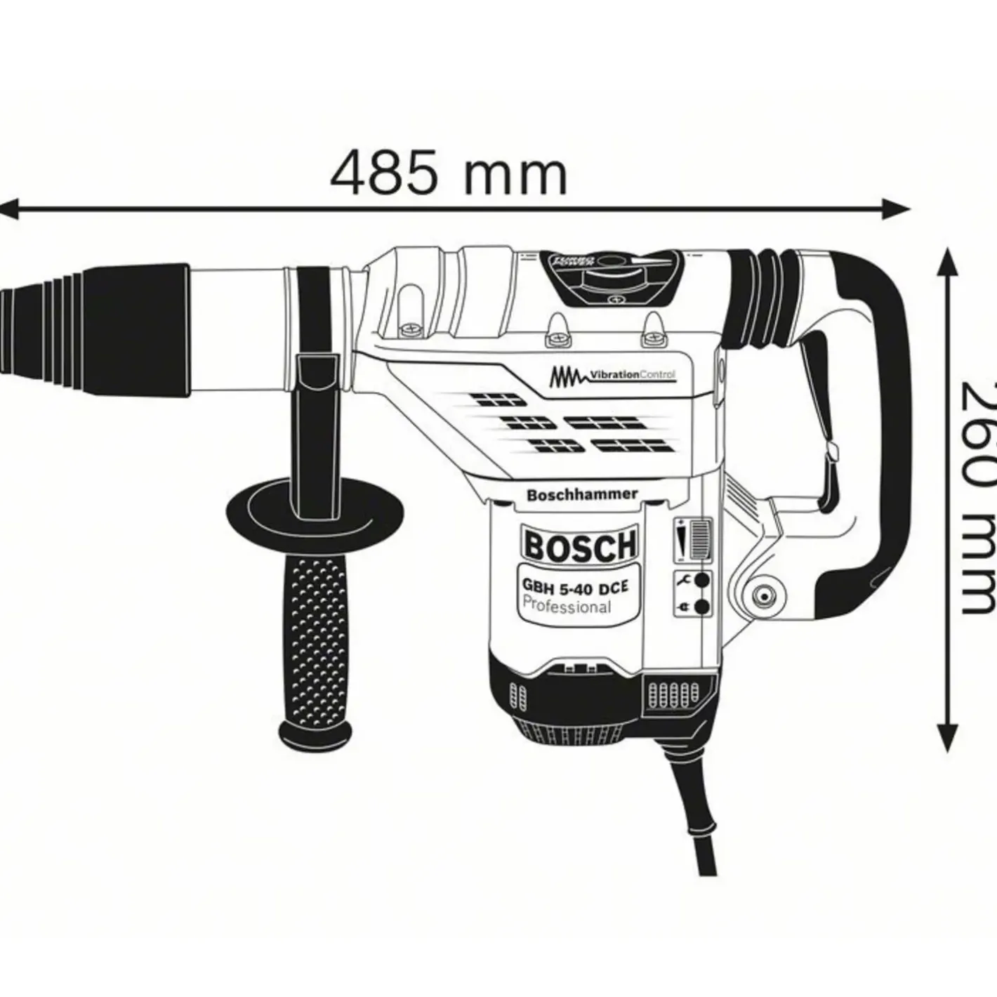 Bosch Professional Bosch GBH 5-40 DCE borehammer SDS-max 230V* Borehamre
