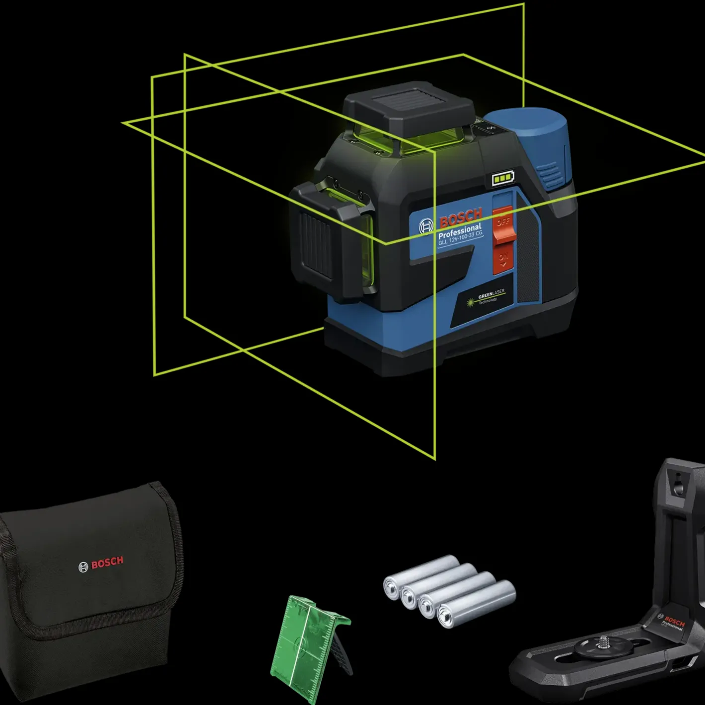 Bosch GLL 12V-100-33 CG Professionel linjelaser* Måleudstyr