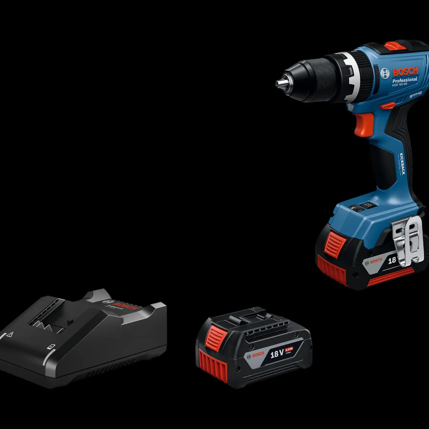 Bosch GSB 18V-65 slagboremaskine 2x5Ah batteri og L-BOXX* Bore- Og Skruemaskiner