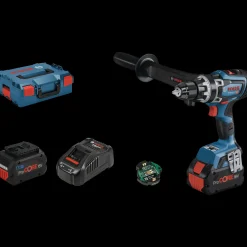 Bosch Professional Bosch GSR 18V-150 C bore-/skruemaskine 2X8 Ah batteri, lader og L-BOXX* Bore- Og Skruemaskiner