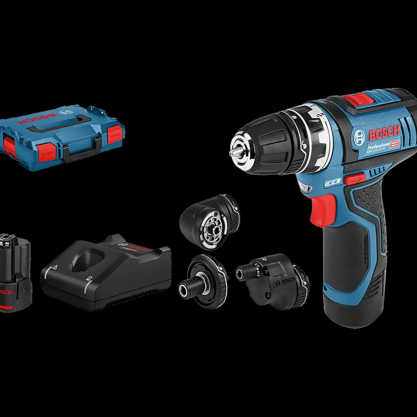 Bosch Professional Bosch GSR 12V-15 FC bore/skruemaskine 2x2,0 Ah batteri/lader og L-BOXX* Bore- Og Skruemaskiner