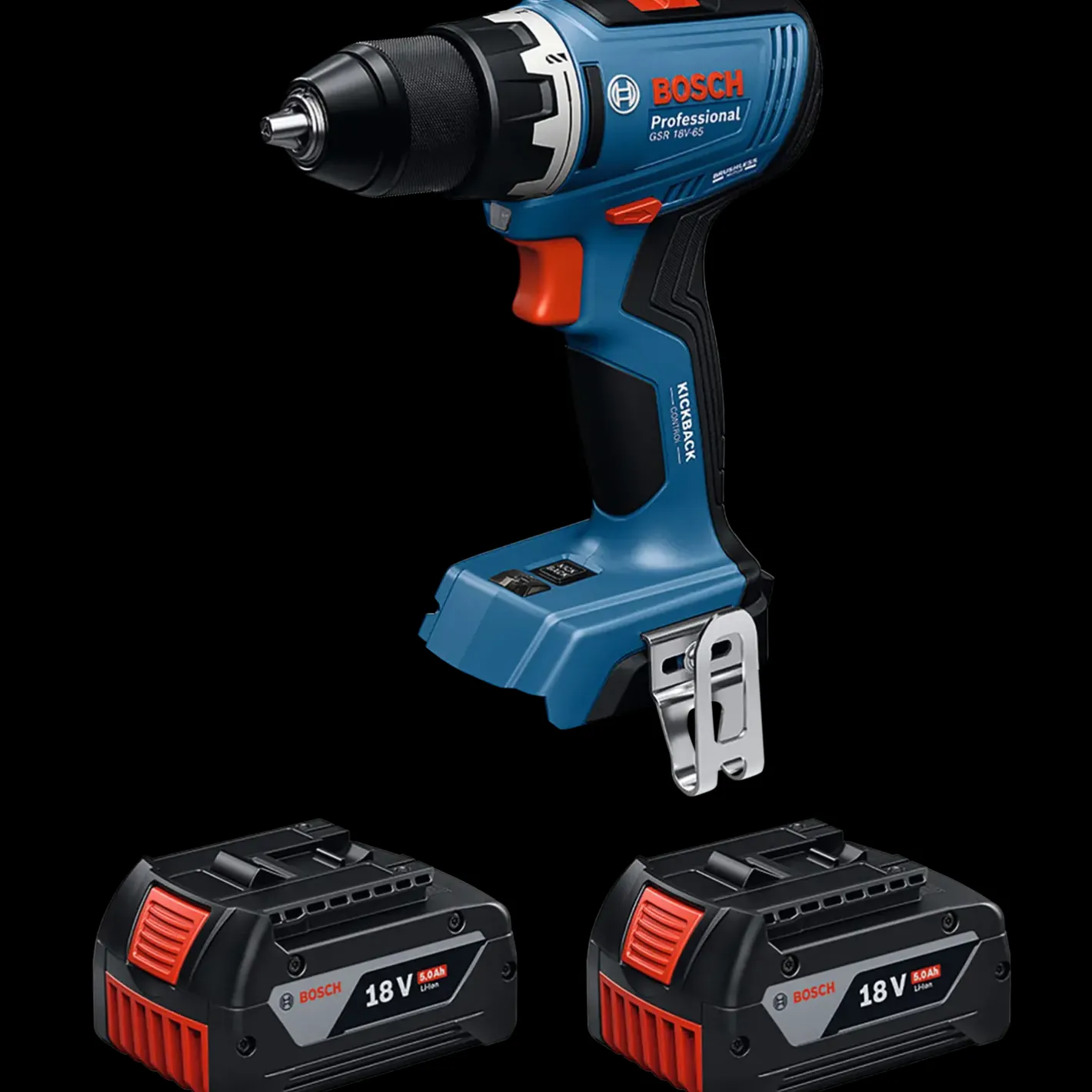Bosch Professional Bosch GSR 18V-65 Professional bore-/skruemaskine 2x5Ah i L-BOXX* Bore- Og Skruemaskiner