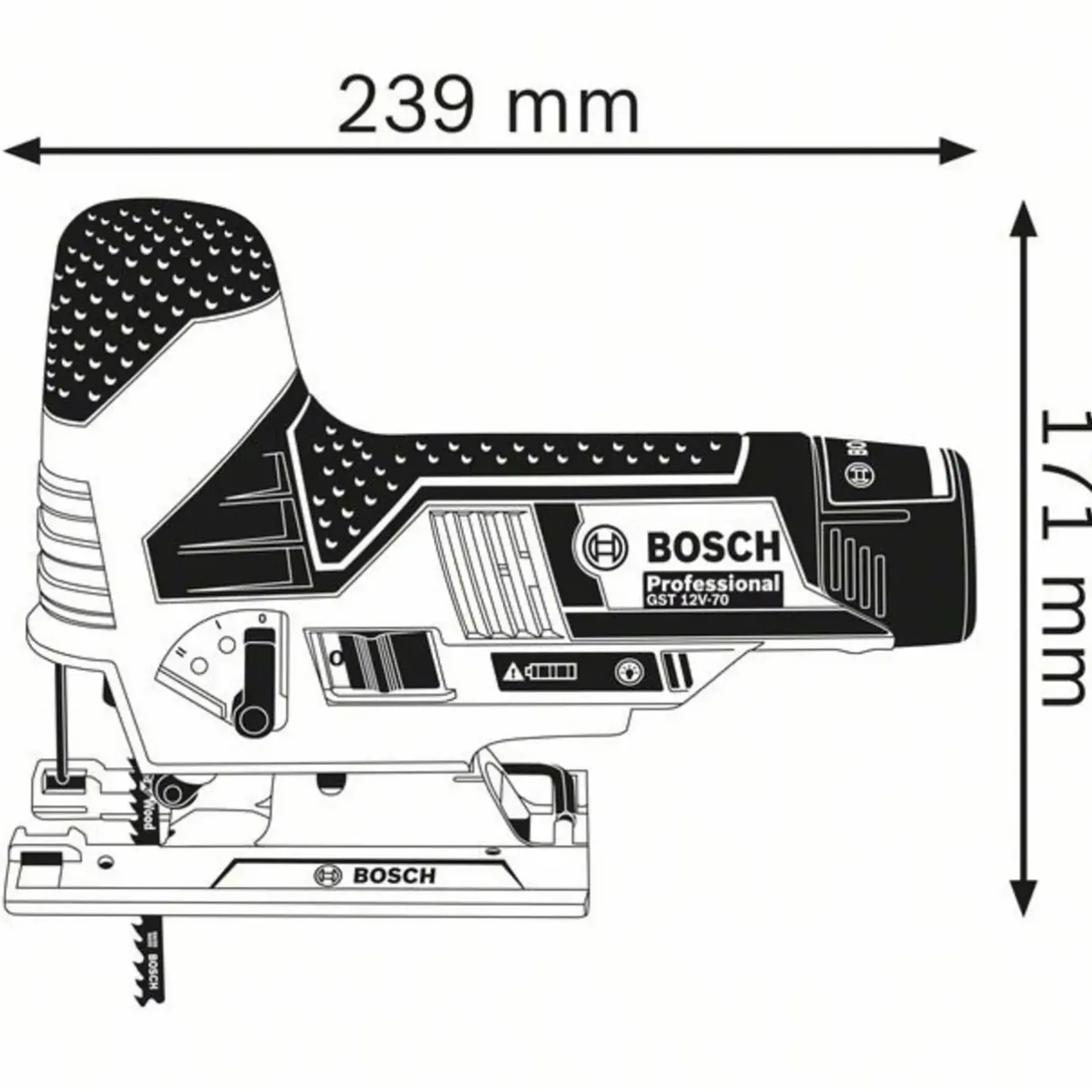 Bosch Professional Bosch GST 12V-70 stiksav solo* Stiksave