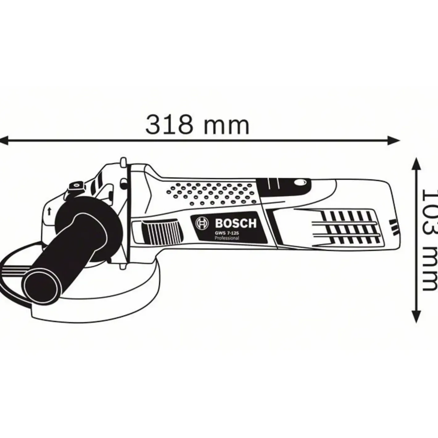 Bosch Professional Bosch GWS 7-125 vinkelsliber Ø125 mm 720 Watt* Vinkelslibere