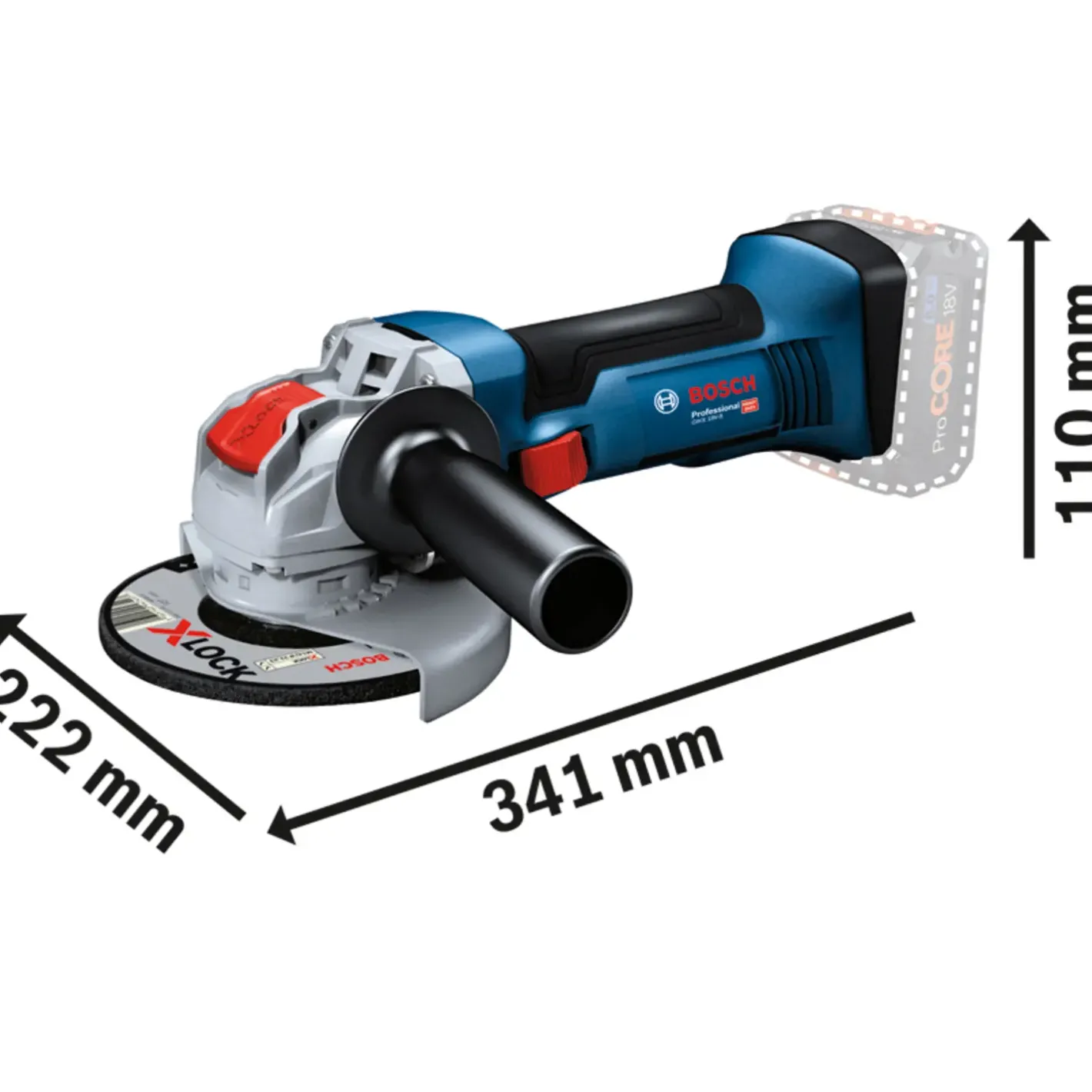 Bosch GWX akku vinkelsliber 18V-8 solo* Vinkelslibere