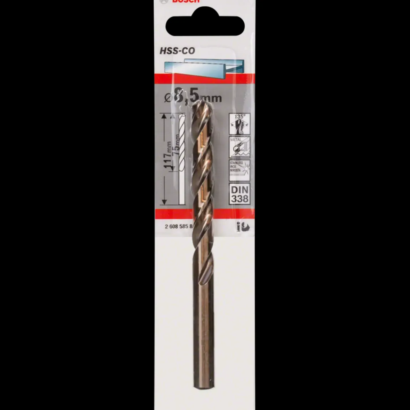 Bosch Metalbor HSS-Co, DIN 338 2x49 mm* Bor- Og Borsæt