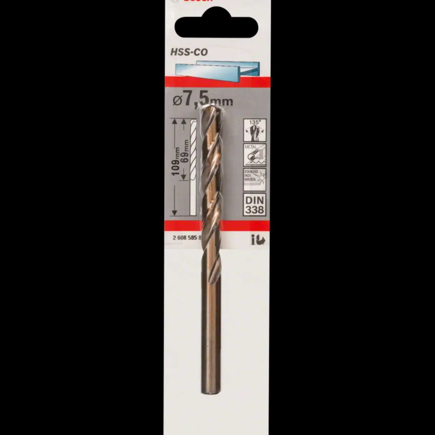 Bosch Metalbor HSS-Co, DIN 338 2x49 mm* Bor- Og Borsæt