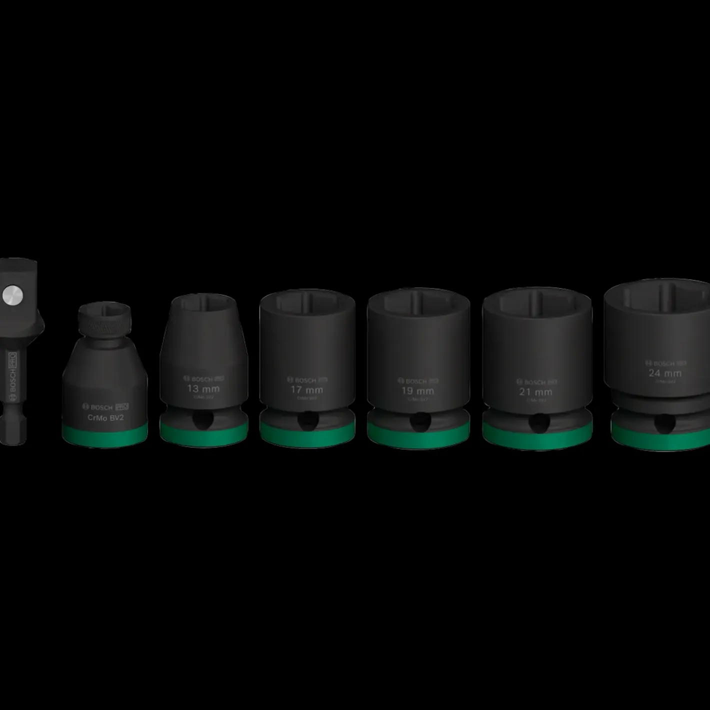 Bosch Professional Bosch PRO Impact Socket Set med adapter, 1/2", standard, 7 stk.* Bits- Og Bitssæt