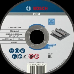 Bosch Professional Bosch PRO Metal skæreskive, 125x2,5x22,23 mm* Klinger Til Vinkelslibere
