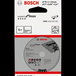 Bosch gør det selv Bosch PRO Stainless Steel and Metal limet skæreskive i rustfrit stål og metal, 76 x 1 x 10 mm* Klinger Til Vinkelslibere