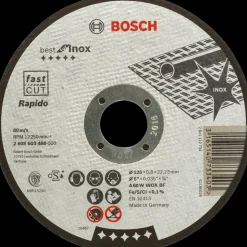 Bosch gør det selv Bosch PRO Stainless Steel and Metal limet skæreskive i rustfrit stål og metal, 125 x 0,8 x 22,23 mm, lige* Klinger Til Vinkelslibere