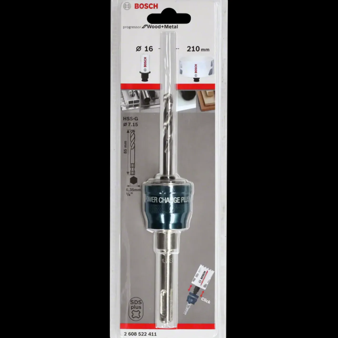 Bosch Professional Bosch SDS plus hulsavsadapter HSS-G bor Ø7,15x85 mm* Hulsave