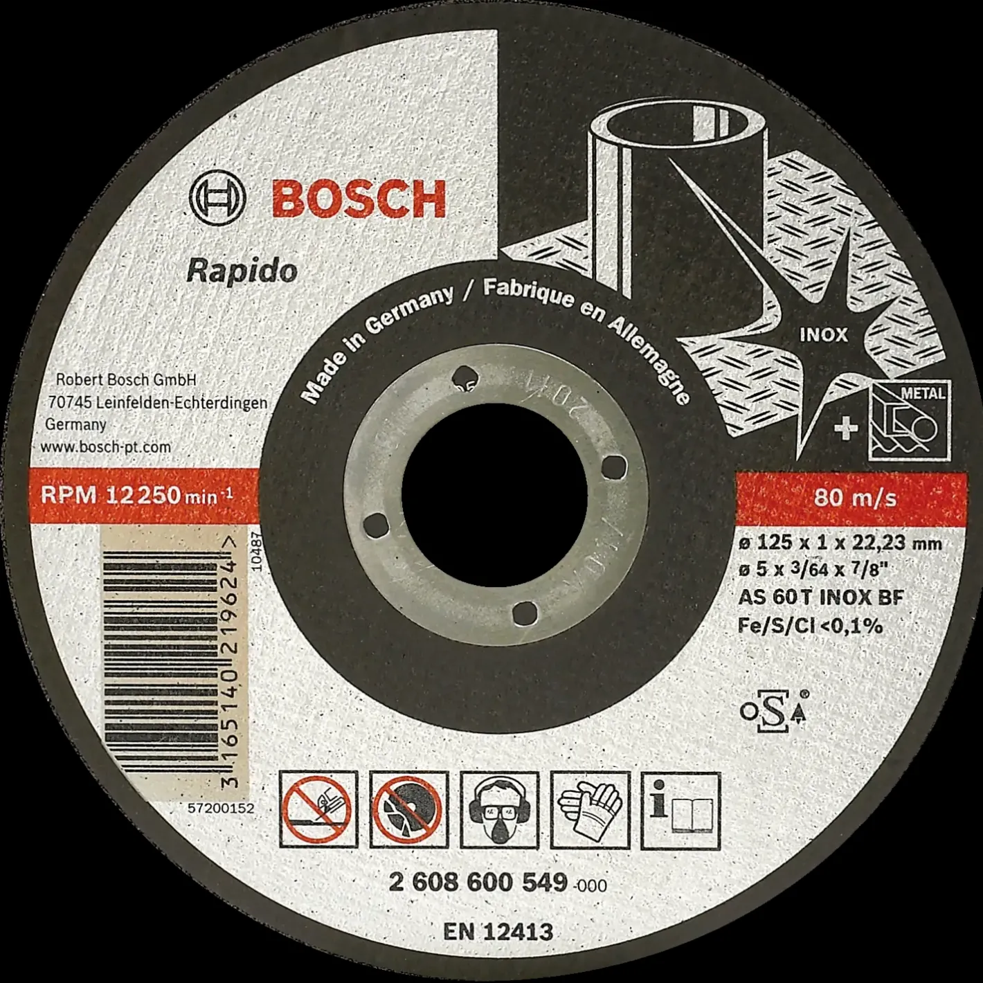 Bosch Professional Bosch skæreskive Rapido til rustfristål og metal Ø125 mm* Klinger Til Vinkelslibere