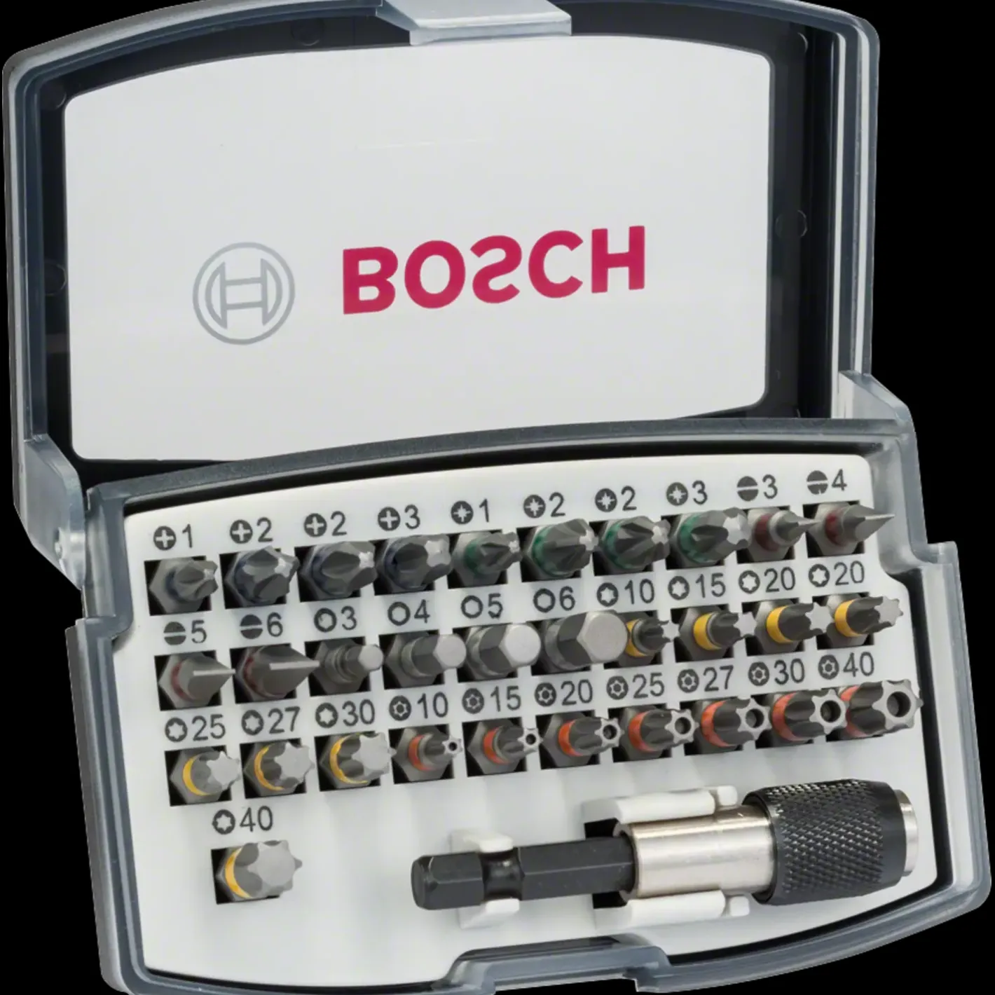 Bosch gør det selv Bosch Skruetrækkerbitsæt PH, PZ, H, T og 'Quick Change'-universalholder, 32 dele* Bits- Og Bitssæt