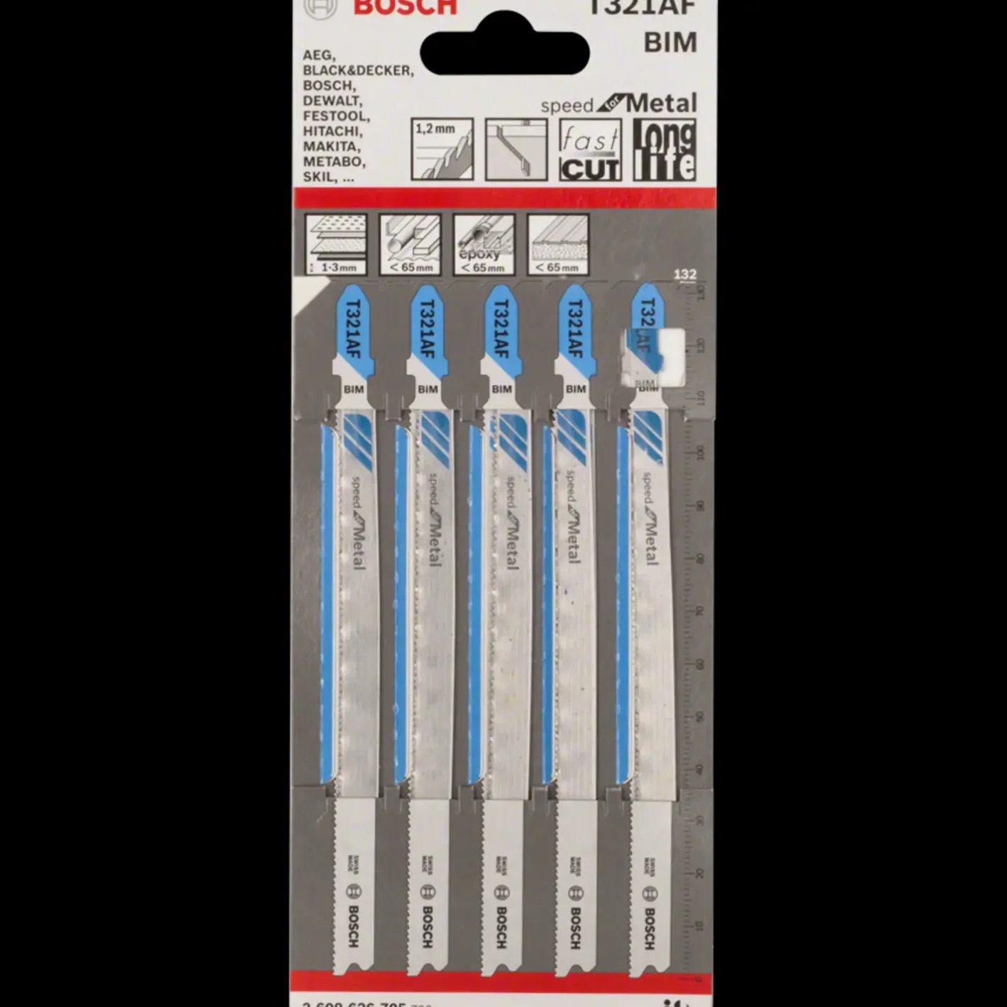 Bosch Professional Bosch T321AF stiksavsklinge 5 stk* Stiksavs-Klinger