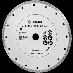 Bosch Turbo diamantskæreskive Ø115 mm* Klinger Til Vinkelslibere
