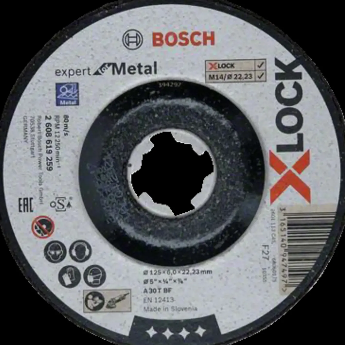 Bosch Professional Bosch X-Lock Expert for Metal skrubskive forkrøppet 125x6 mm* Klinger Til Vinkelslibere