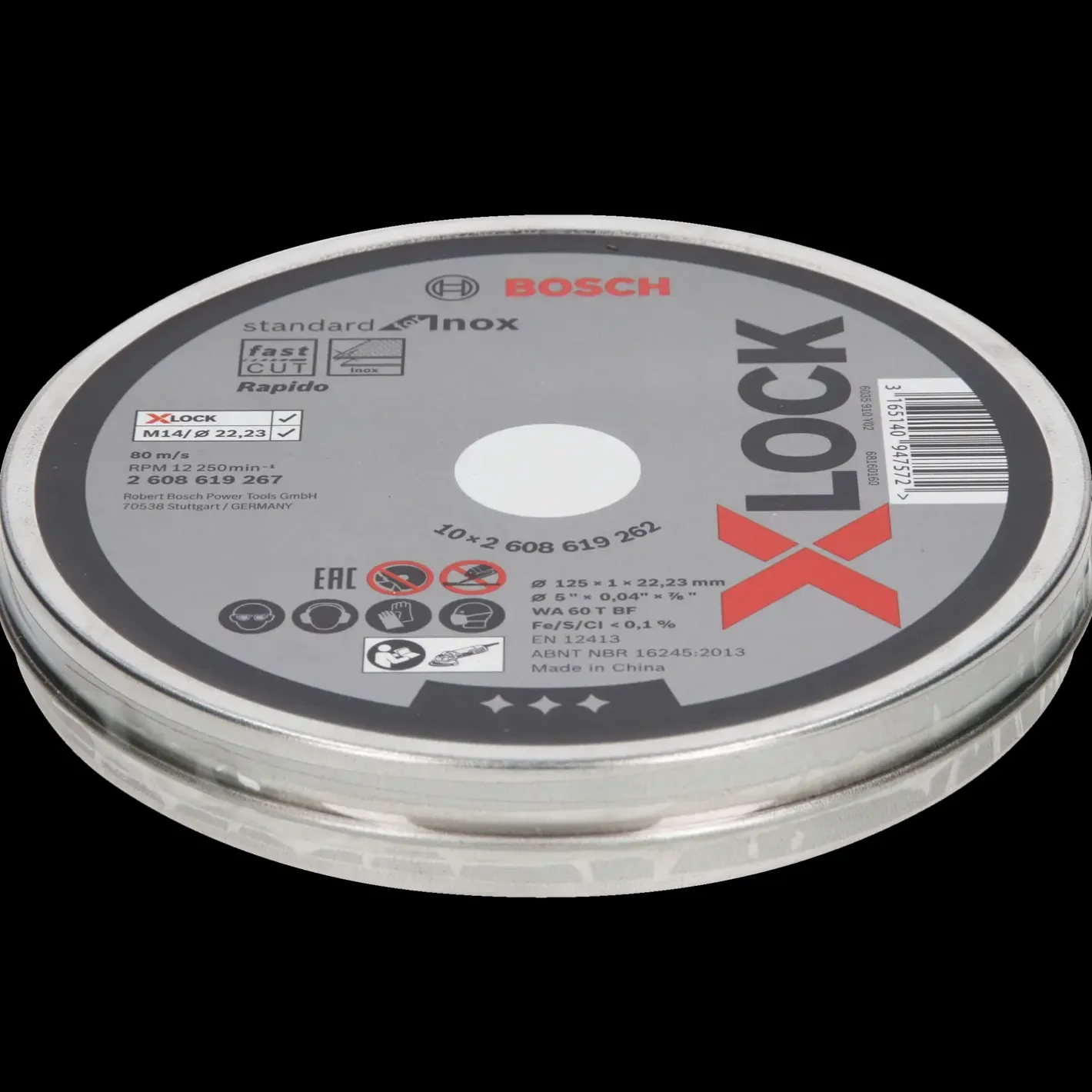 Bosch Professional Bosch X-Lock Standard for Inox skæreskive lige 125x1 mm 10 stk* Klinger Til Vinkelslibere