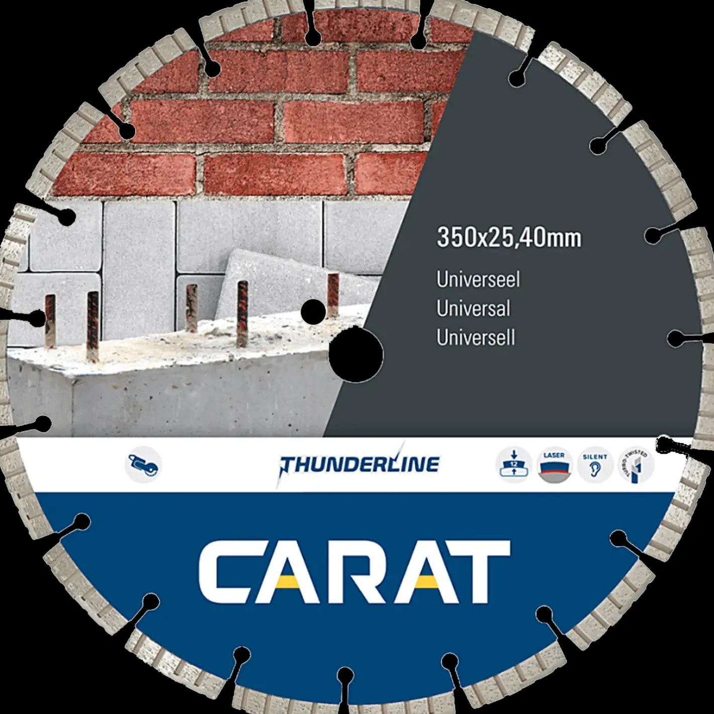 Carat CEBTT Thunderline universalklinge Ø350 mm* Klinger Til Vinkelslibere