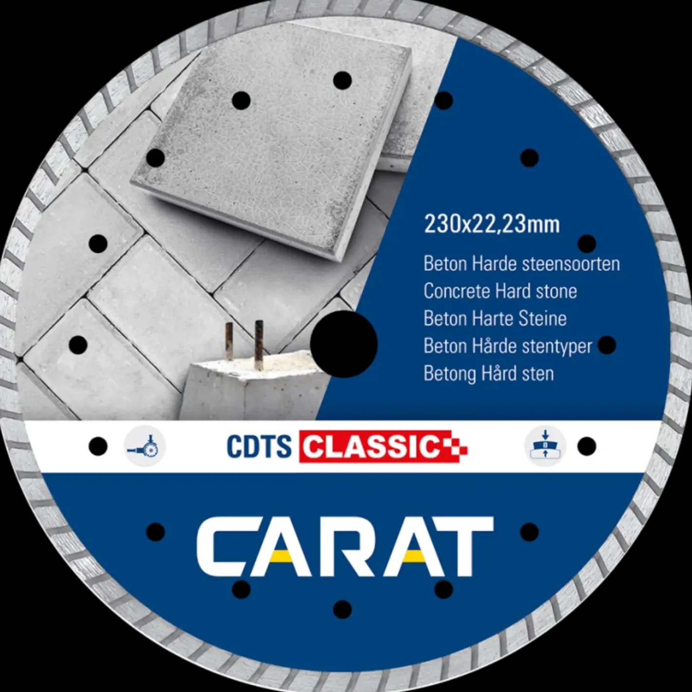Carat diamantklinge CDTS med turbosegment 230 mm* Klinger Til Vinkelslibere