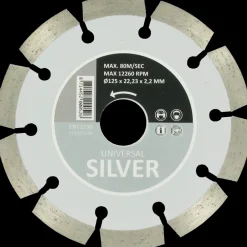 Carat silver universaldiamantklinge Ø125 mm* Klinger Til Vinkelslibere