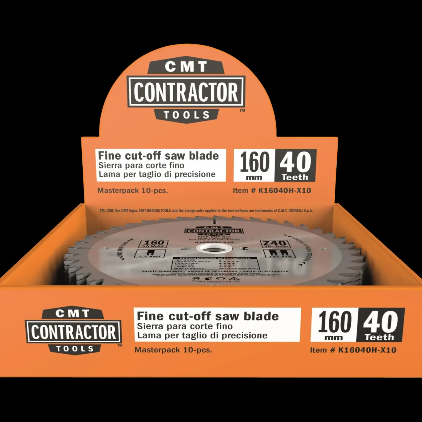 CMT savklinge Contractor 160x2,2x20 Z40W 10 stk pk* Rundsavklinger
