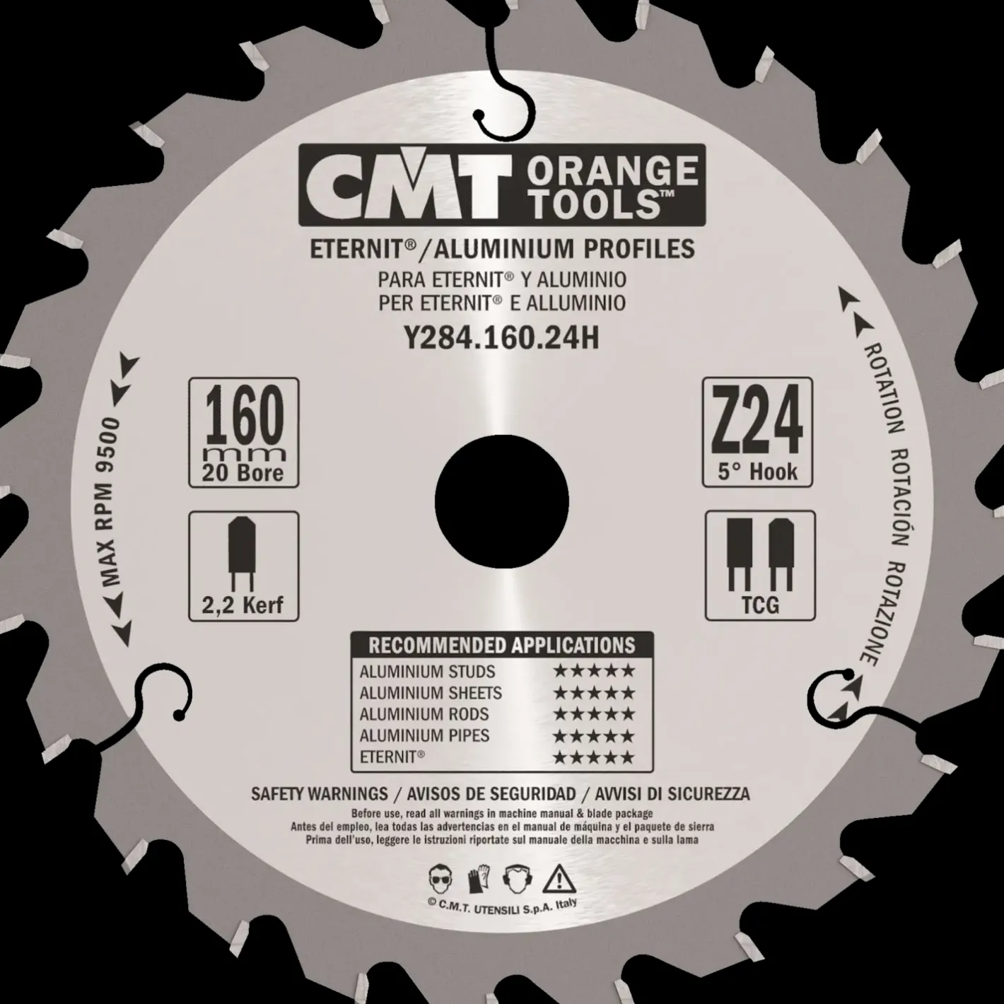 CMT savklinge t/fibergips 160x2,2x20 mm. Z24* Rundsavklinger