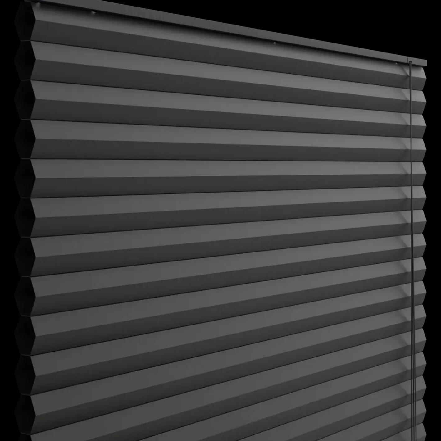 Debel dubai mørklægningsgardin plisse sort 60x130 cm* Gardiner|Tilbehør Til Kontor Og Værksted
