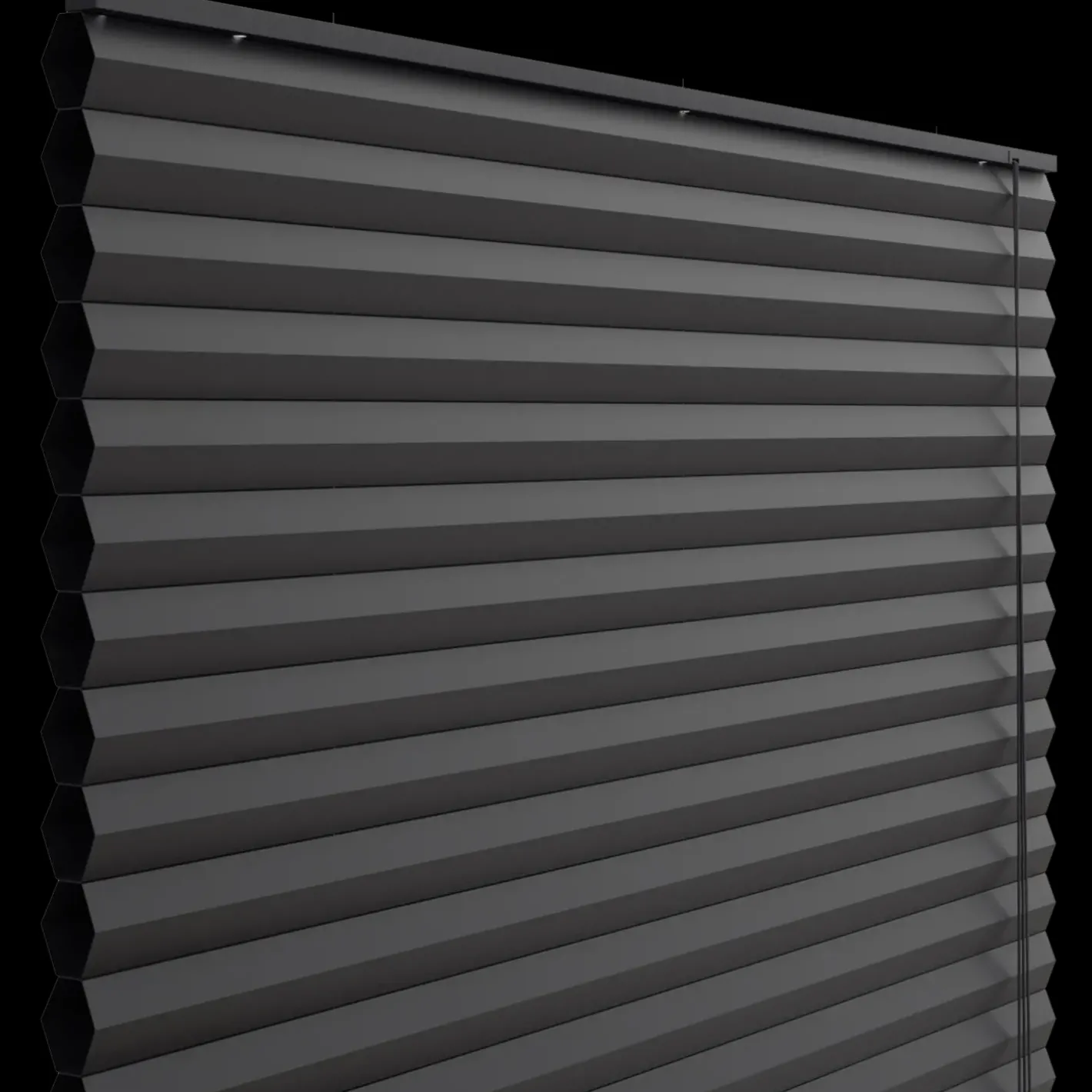 Debel dubai mørklægningsgardin plisse sort 60x130 cm* Gardiner|Tilbehør Til Kontor Og Værksted