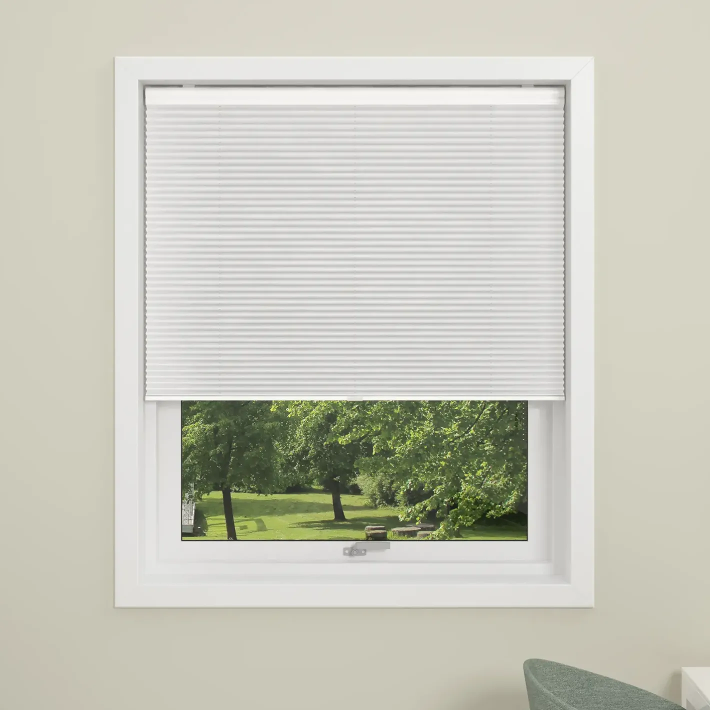 Debel LR plissegardin hvid 60x160 cm* Gardiner|Tilbehør Til Kontor Og Værksted