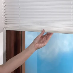 Debel plisségardin Touch, hvid 60x160 cm.* Gardiner|Tilbehør Til Kontor Og Værksted
