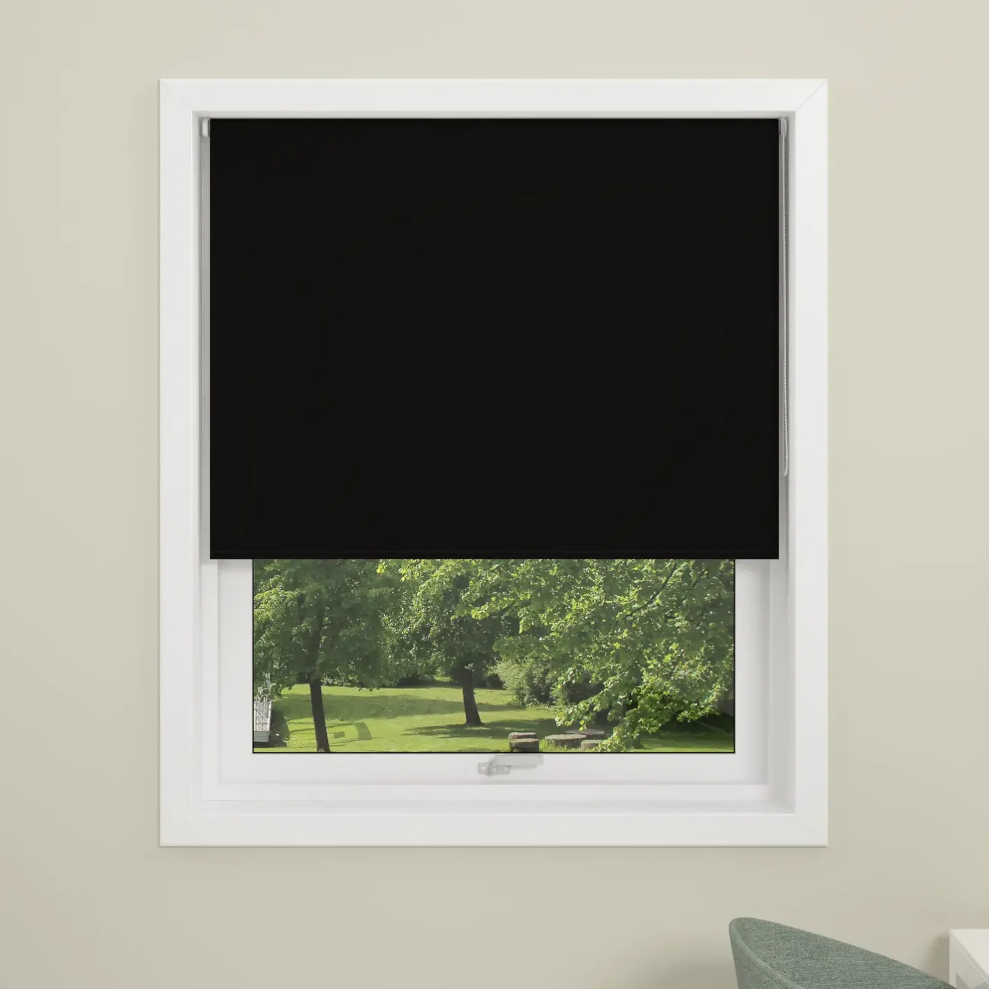 Debel rullegardin uni sort 80x175 cm* Gardiner|Tilbehør Til Kontor Og Værksted