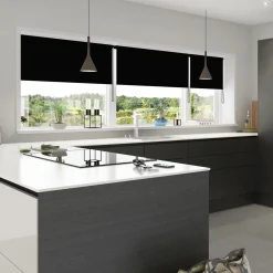 Debel rullegardin uni sort 80x175 cm* Gardiner|Tilbehør Til Kontor Og Værksted