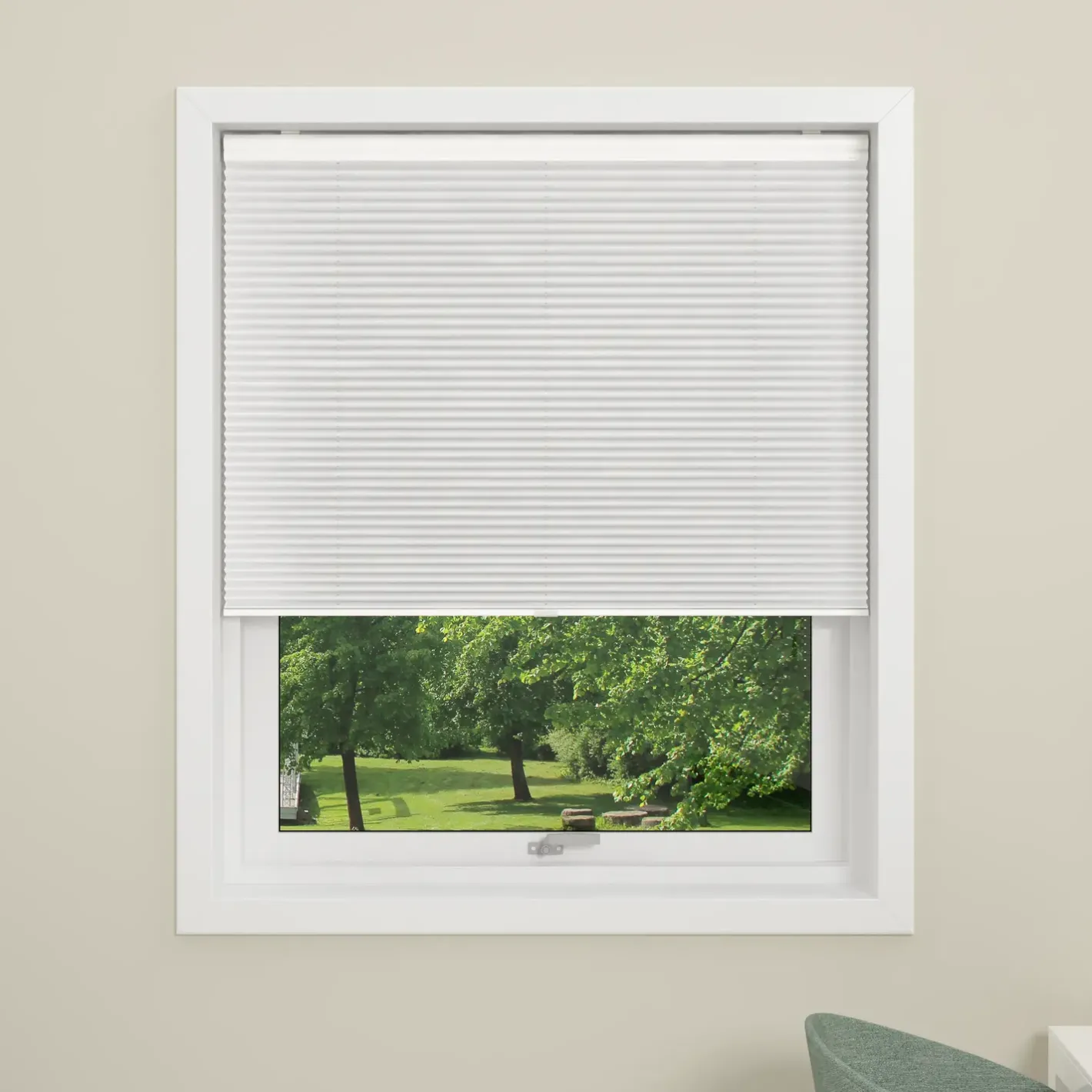 Debel touch LR plissegardin hvid 80x160 cm* Gardiner|Tilbehør Til Kontor Og Værksted