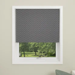 Debel Zig Zag rullegardin mørklægning grå 100x175 cm* Gardiner|Tilbehør Til Kontor Og Værksted