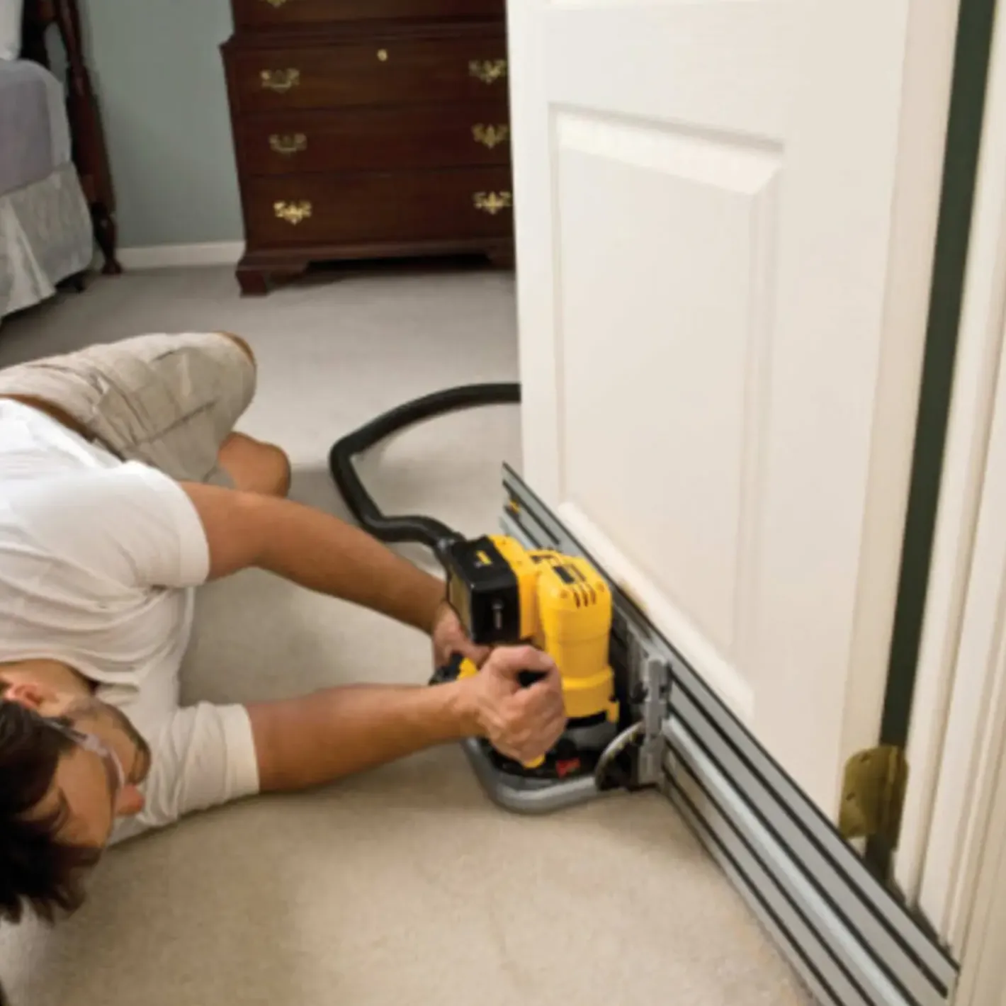 DeWALT DWS520KTR 55 mm dyksav med 2 styreskinner* Dyksave