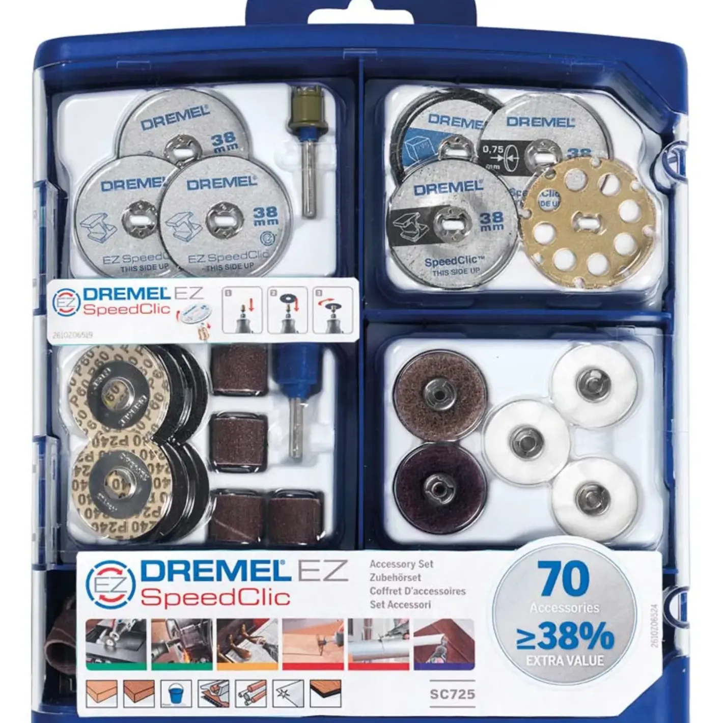 Dremel EZ Speedclic tilbehørssæt SC725* Dremel Tilbehør