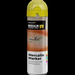 DVA Mercalin Mærkespray flou 500ML gul* Måleværktøj Og Opmærkning
