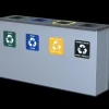Eco Station 4 sækkeholdere á 60 L* Affaldssortering|Tilbehør Til Kontor Og Værksted