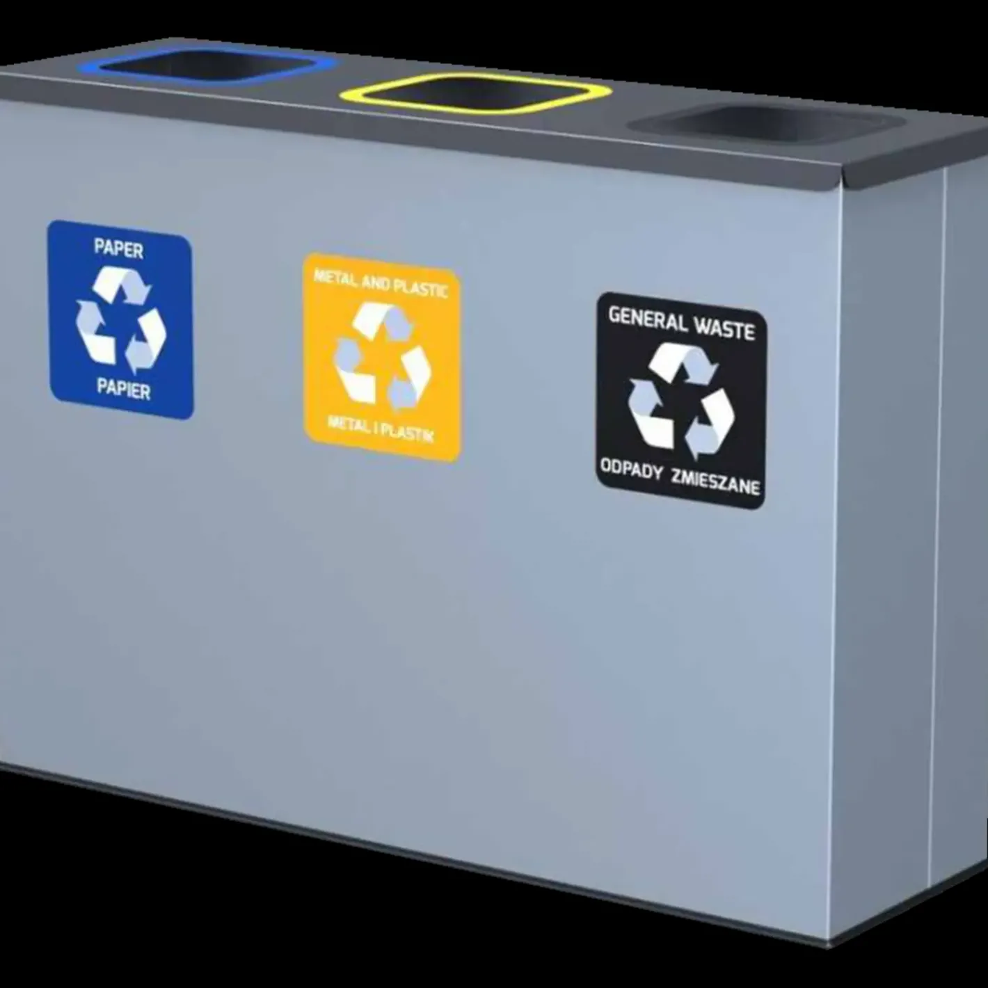 Eco Station 3 sækkeholdere á 60 L* Affaldssortering|Tilbehør Til Kontor Og Værksted