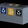Eco Station mini 3 spande á 12 L* Affaldssortering|Tilbehør Til Kontor Og Værksted