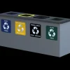 Eco Station mini 4 spande á 12 L* Affaldssortering|Tilbehør Til Kontor Og Værksted