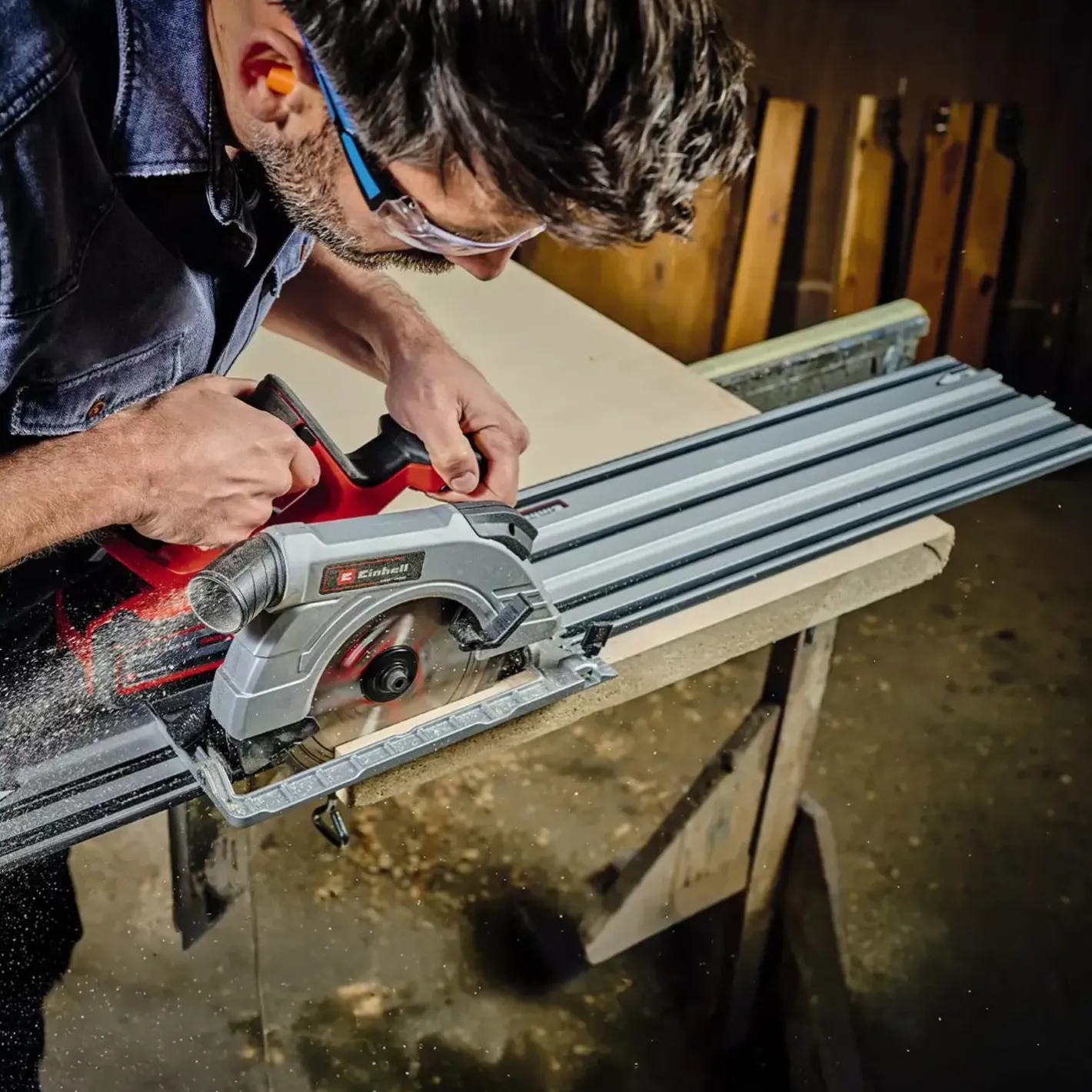 Einhell styreskinne til dyksav og expert rundsav 2x100 cm* Dyksav-Tilbehør