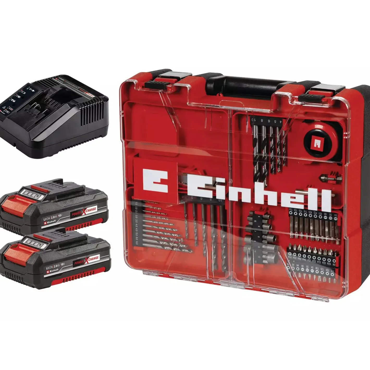 Einhell TE-CD 18/40 Li slagboremaskine m/tilbehør 2x18V/2,0Ah batteri og lader* Bore- Og Skruemaskiner