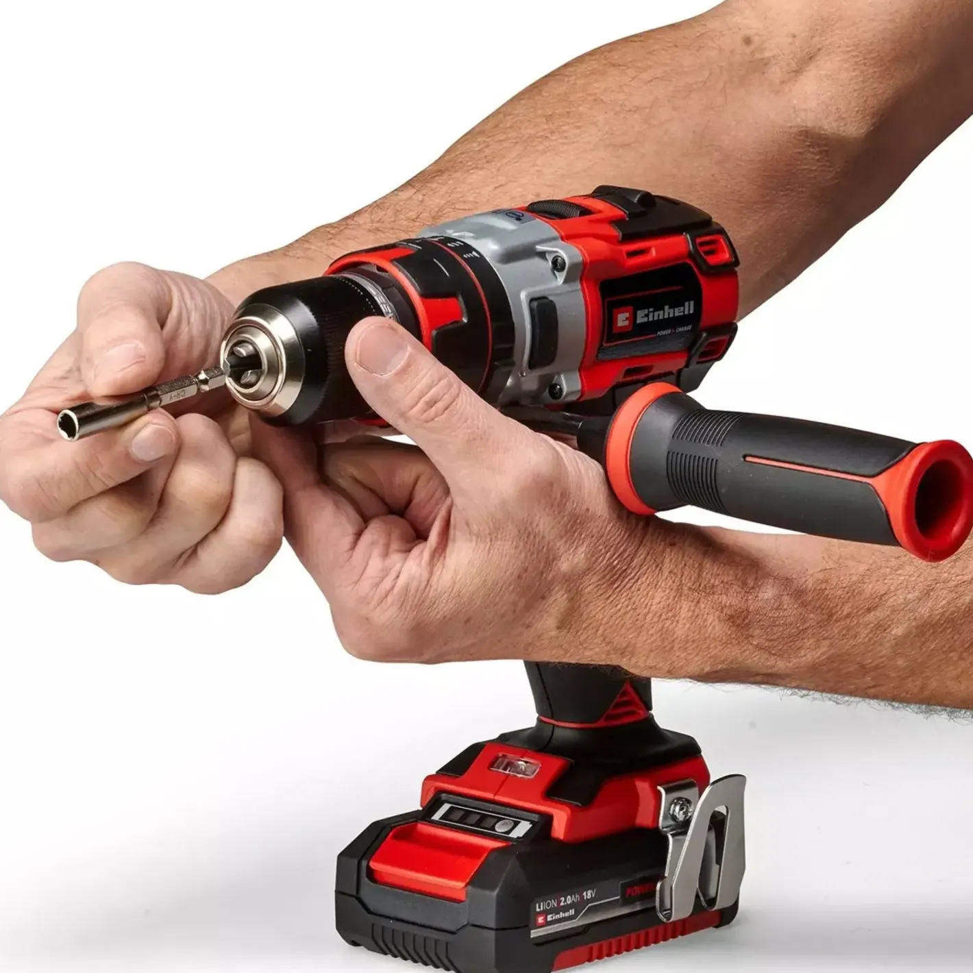 Einhell TE-CD 18 Li slagboremaskine 60 Nm 2×18V/2,0Ah batteri og lader* Bore- Og Skruemaskiner
